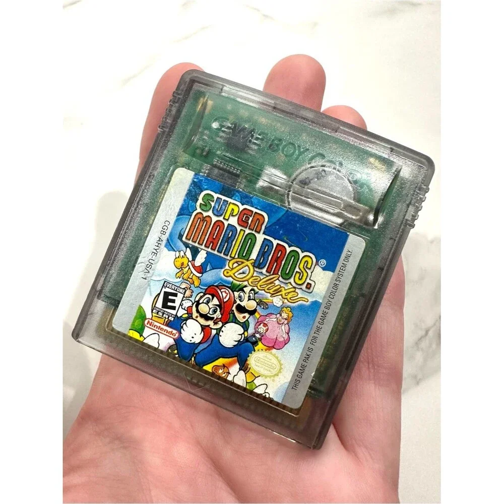 Nintendo Game Boy Color Vintage Super Mario Brothers Deluxe Game Retro Mario